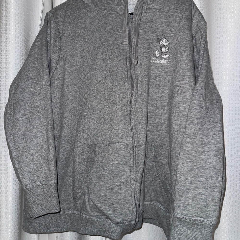 Disney women’s 2x plus full zip hoodie sweater grey. Disneyland
